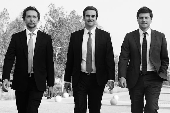 Francisco Brotfeld, Javier Ruscica y Dino Pruzzo