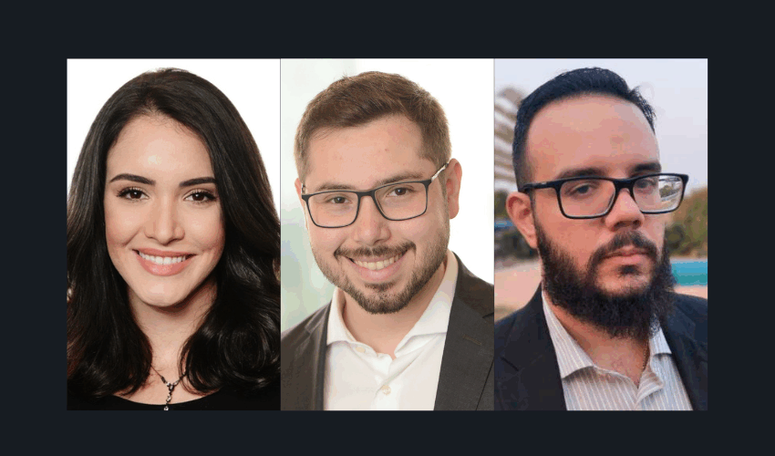 Camila Galatti, Raphael Marins, and Lucas Galante